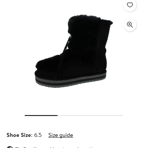 Sun + Stone Womens Remii Tan Faux Suede Fuzzy Winter Snow Boots Shoes NWT Black - Picture 2 of 13